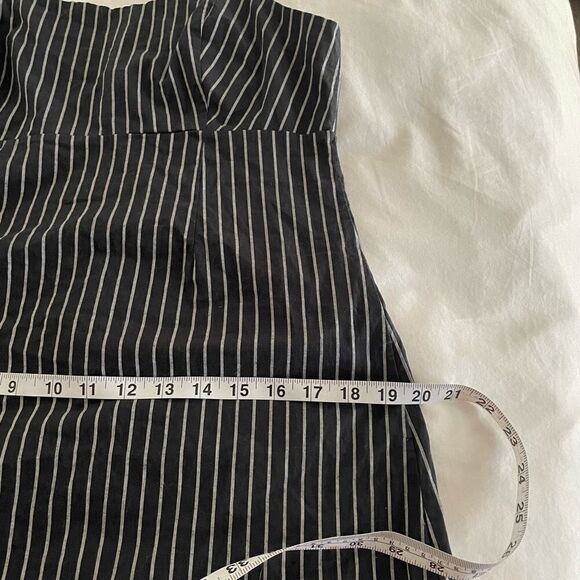 KENDALL & KYLIE Black Pinstriped Sleeveless Strappy Mini Summer Dress Size M - Picture 8 of 8